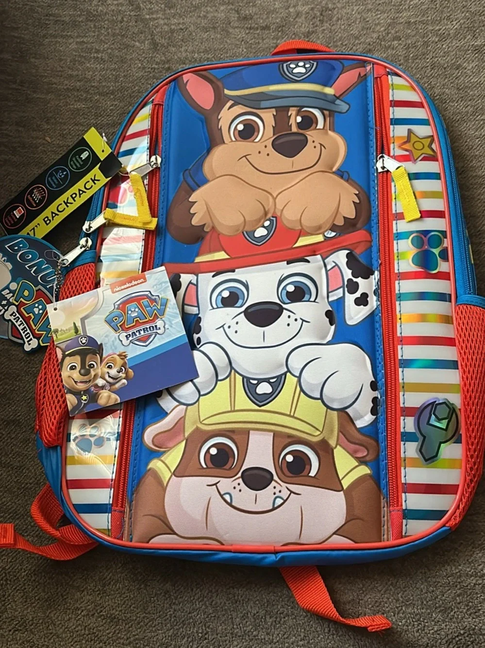 Nickelodeon PAW Patrol Kids Backpack - Blue & Red